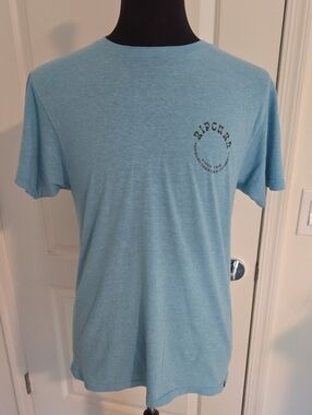 Rip Curl Men's Heather Sky Blue Short Sleeve Logo Tee